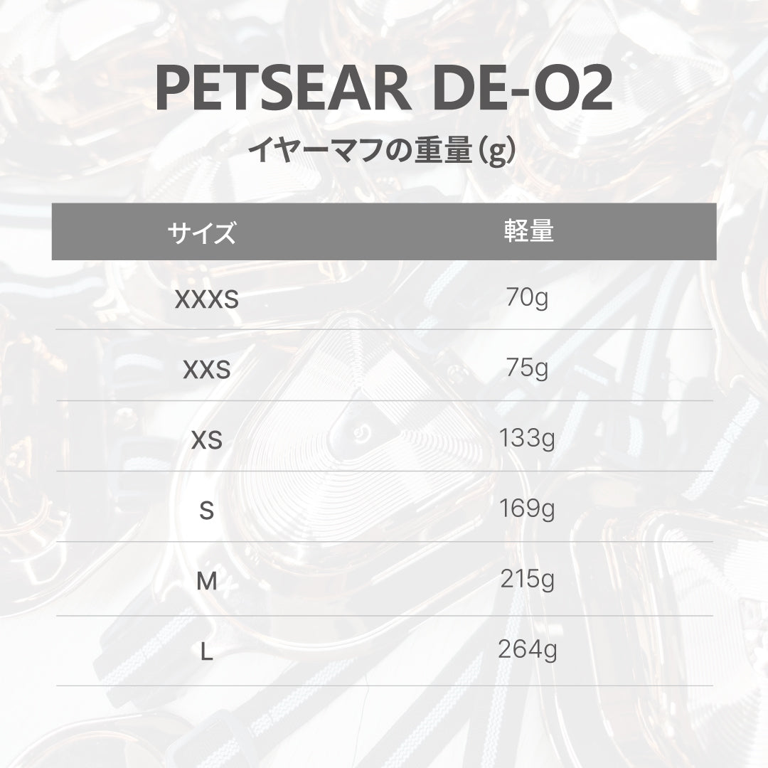 PetsEar犬と猫用イヤーマフ（金メッキ）DE-02